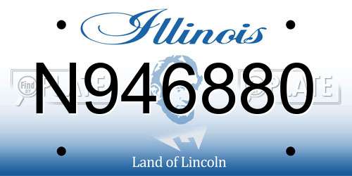 N946880 Illinois License Plate