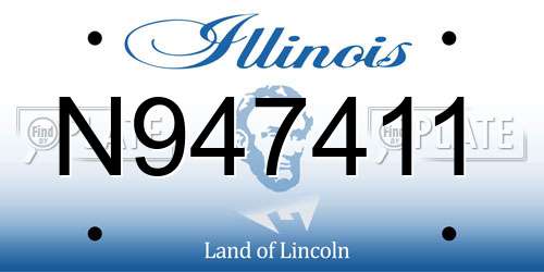 N947411 Illinois License Plate