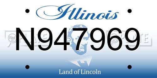 N947969 Illinois License Plate