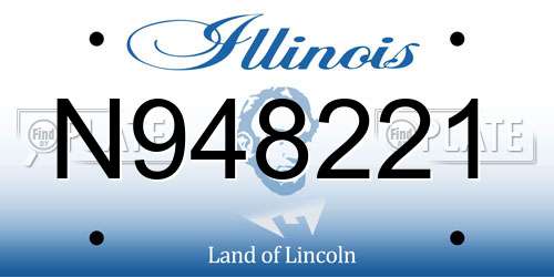 N948221 Illinois License Plate