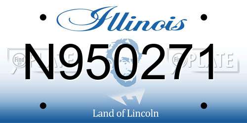 N950271 Illinois License Plate