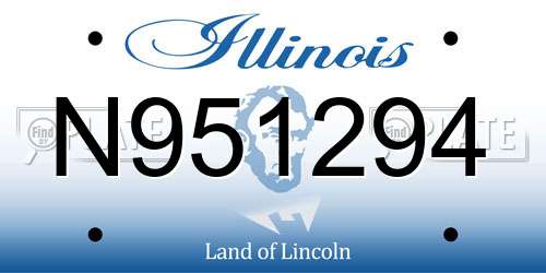 N951294 Illinois License Plate