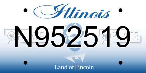 N952519 Illinois License Plate