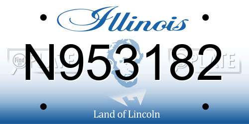N953182 Illinois License Plate
