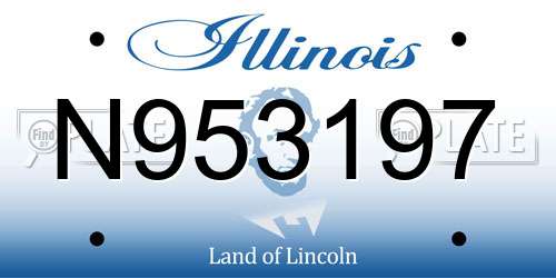 N953197 Illinois License Plate