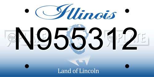 N955312 Illinois License Plate