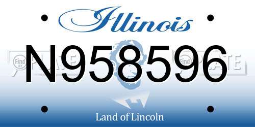 N958596 Illinois License Plate