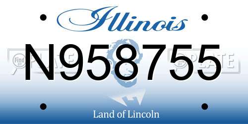 N958755 Illinois License Plate