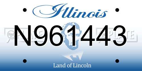 N961443 Illinois License Plate