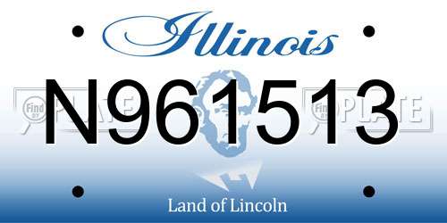 N961513 Illinois License Plate