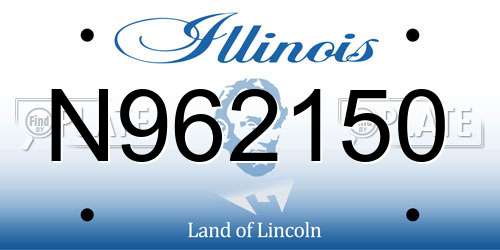 N962150 Illinois License Plate
