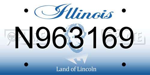 N963169 Illinois License Plate