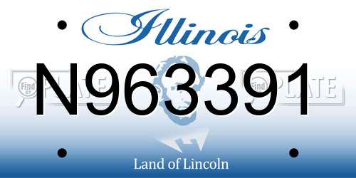 N963391 Illinois License Plate
