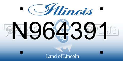 N964391 Illinois License Plate