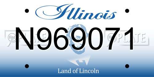 N969071 Illinois License Plate