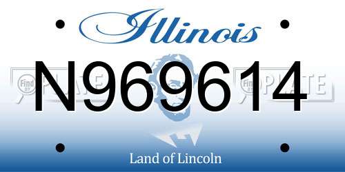 N969614 Illinois License Plate