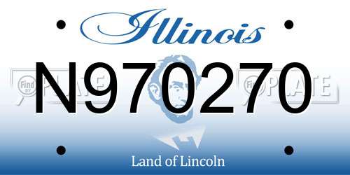 N970270 Illinois License Plate