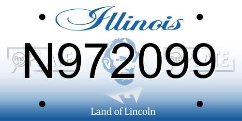 N972099 Illinois License Plate
