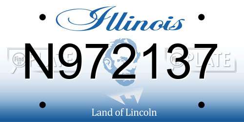 N972137 Illinois License Plate