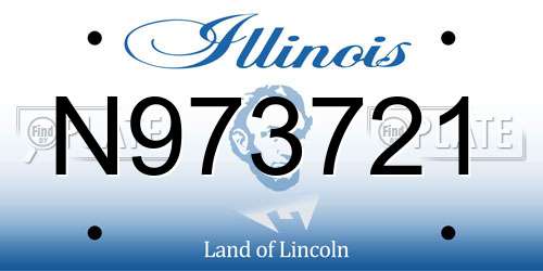 N973721 Illinois License Plate