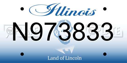 N973833 Illinois License Plate