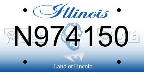 N974150 Illinois License Plate