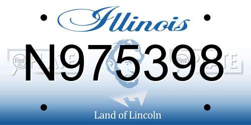 N975398 Illinois License Plate