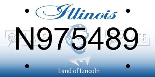 N975489 Illinois License Plate