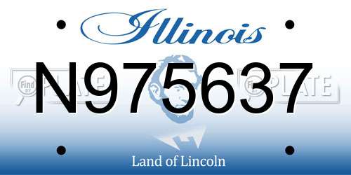 N975637 Illinois License Plate