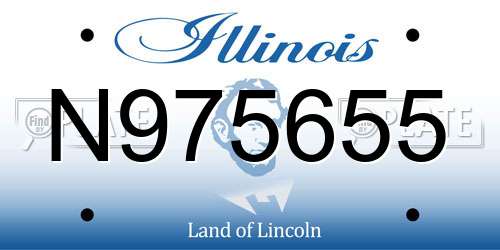 N975655 Illinois License Plate