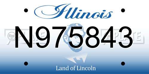 N975843 Illinois License Plate