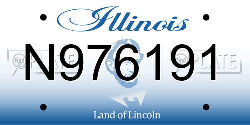 N976191 Illinois License Plate