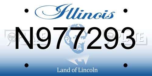 N977293 Illinois License Plate