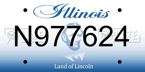 N977624 Illinois License Plate