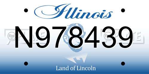 N978439 Illinois License Plate