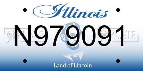 N979091 Illinois License Plate