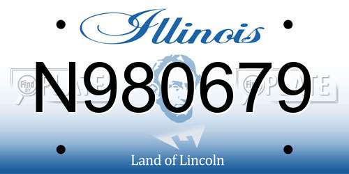 N980679 Illinois License Plate