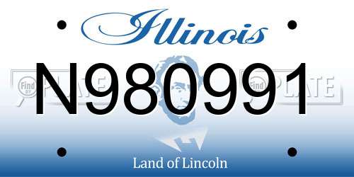 N980991 Illinois License Plate