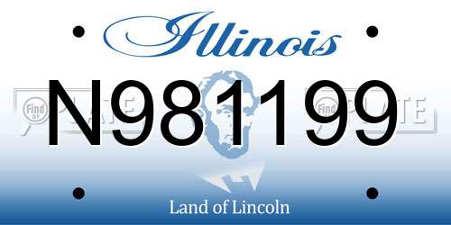 N981199 Illinois License Plate