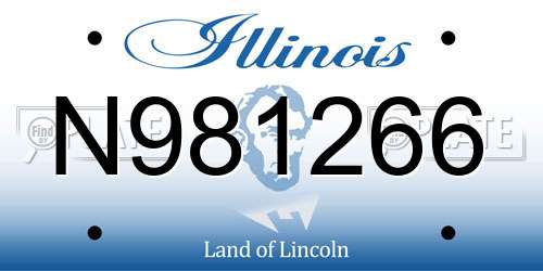 N981266 Illinois License Plate
