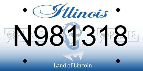 N981318 Illinois License Plate