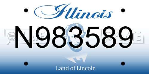 N983589 Illinois License Plate