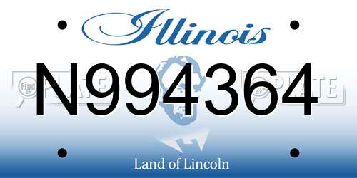 N994364 Illinois License Plate