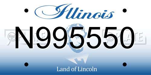 N995550 Illinois License Plate