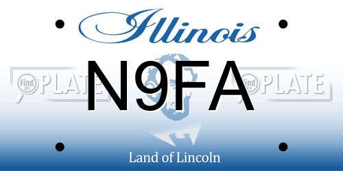 N9FA Illinois License Plate