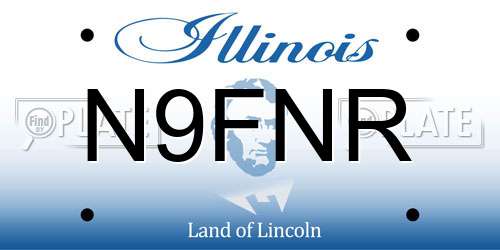 N9FNR Illinois License Plate