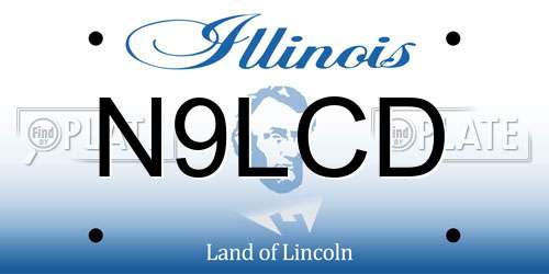 N9LCD Illinois License Plate