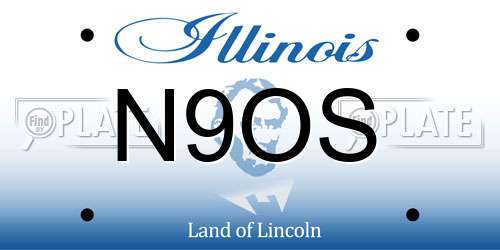 N9OS Illinois License Plate