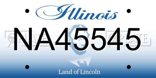 NA45545 Illinois License Plate
