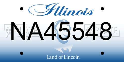 NA45548 Illinois License Plate
